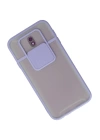 BFS  Samsung Galaxy J7 Pro / J730 Kılıf Palm Buzlu Kamera Sürgülü Silikon - Lila
