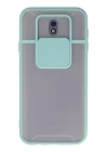 BFS  Samsung Galaxy J7 Pro / J730 Kılıf Palm Buzlu Kamera Sürgülü Silikon - Turkuaz