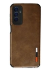 BFS  Samsung Galaxy M13 Kılıf Loop Deri Silikon - Kahverengi