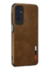 BFS  Samsung Galaxy M13 Kılıf Loop Deri Silikon - Kahverengi