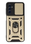 BFS  Samsung Galaxy M13 Kılıf Pars Lens Yüzüklü Silikon - Gold