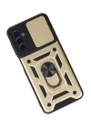 BFS  Samsung Galaxy M13 Kılıf Pars Lens Yüzüklü Silikon - Gold