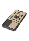 BFS  Samsung Galaxy M13 Kılıf Pars Lens Yüzüklü Silikon - Gold