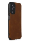 BFS  Samsung Galaxy M14 5G Kılıf Loop Deri Silikon - Kahverengi