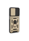 BFS  Samsung Galaxy M14 5G Kılıf Pars Lens Yüzüklü Silikon - Gold