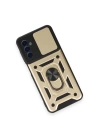 BFS  Samsung Galaxy M14 5G Kılıf Pars Lens Yüzüklü Silikon - Gold