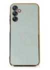 BFS  Samsung Galaxy M14 5G Kılıf Volet Silikon - Açık Yeşil