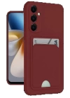BFS  Samsung Galaxy M15 Kelvin Kartvizitli Silikon - Bordo
