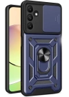 BFS  Samsung Galaxy M15 Kılıf Pars Lens Yüzüklü Silikon - Lacivert