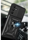 BFS  Samsung Galaxy M15 Kılıf Pars Lens Yüzüklü Silikon - Siyah