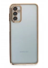 BFS  Samsung Galaxy M23 Kılıf  Lensli Silikon - Gold
