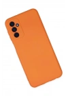 BFS Samsung Galaxy M23 Kılıf Nano içi Kadife Silikon - Turuncu