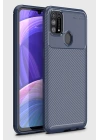 BFS  Samsung Galaxy M31 Kılıf Auto Focus Karbon Kapak - Lacivert