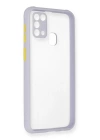BFS  Samsung Galaxy M31 Kılıf Miami Şeffaf Silikon - Lila
