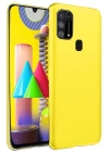 BFS  Samsung Galaxy M31 Kılıf Nano içi Kadife Silikon - Sarı