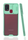 BFS  Samsung Galaxy M31 Kılıf Platin Kamera Koruma Silikon - Açık Yeşil
