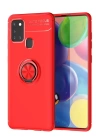 BFS  Samsung Galaxy M31 Kılıf Range Yüzüklü Silikon - Kırmızı