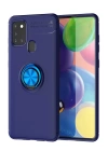 BFS  Samsung Galaxy M31 Kılıf Range Yüzüklü Silikon - Mavi