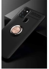BFS  Samsung Galaxy M31 Kılıf Range Yüzüklü Silikon - Siyah-Gold