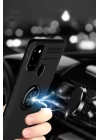BFS  Samsung Galaxy M31 Kılıf Range Yüzüklü Silikon - Siyah-Kırmızı