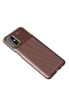 BFS  Samsung Galaxy M31S Kılıf Auto Focus Karbon Kapak - Kahverengi