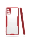 BFS  Samsung Galaxy M31S Kılıf Platin Silikon - Kırmızı