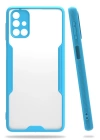 BFS  Samsung Galaxy M31S Kılıf Platin Silikon - Mavi