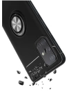 BFS  Samsung Galaxy M31S Kılıf Range Yüzüklü Silikon - Siyah-Kırmızı