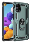 BFS  Samsung Galaxy M31S Kılıf Sofya Yüzüklü Silikon Kapak - Yeşil