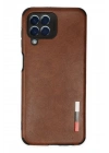 BFS  Samsung Galaxy M33 Kılıf Loop Deri Silikon - Kahverengi
