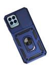 BFS  Samsung Galaxy M33 Kılıf Pars Lens Yüzüklü Silikon - Lacivert