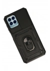 BFS  Samsung Galaxy M33 Kılıf Pars Lens Yüzüklü Silikon - Siyah