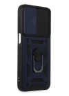 BFS  Samsung Galaxy M34 5G Kılıf Pars Lens Yüzüklü Silikon - Lacivert