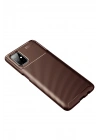 BFS  Samsung Galaxy M51 Kılıf Auto Focus Karbon Kapak - Kahverengi