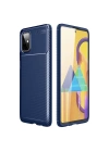 BFS  Samsung Galaxy M51 Kılıf Auto Focus Karbon Kapak - Lacivert