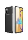 BFS  Samsung Galaxy M51 Kılıf Auto Focus Karbon Kapak - Siyah