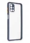 BFS Samsung Galaxy M51 Kılıf Miami Şeffaf Silikon - Gri