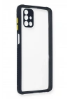 BFS Samsung Galaxy M51 Kılıf Miami Şeffaf Silikon - Lacivert