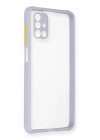 BFS  Samsung Galaxy M51 Kılıf Miami Şeffaf Silikon - Lila