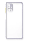 BFS  Samsung Galaxy M51 Kılıf Miami Şeffaf Silikon - Lila