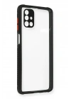 BFS  Samsung Galaxy M51 Kılıf Miami Şeffaf Silikon - Siyah