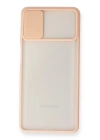 BFS  Samsung Galaxy M51 Kılıf Palm Buzlu Kamera Sürgülü Silikon - Pembe