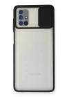BFS  Samsung Galaxy M51 Kılıf Palm Buzlu Kamera Sürgülü Silikon - Siyah