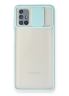 BFS  Samsung Galaxy M51 Kılıf Palm Buzlu Kamera Sürgülü Silikon - Turkuaz