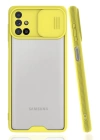 BFS  Samsung Galaxy M51 Kılıf Platin Kamera Koruma Silikon - Sarı
