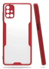 BFS  Samsung Galaxy M51 Kılıf Platin Silikon - Kırmızı