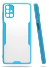 BFS  Samsung Galaxy M51 Kılıf Platin Silikon - Mavi