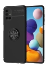 BFS  Samsung Galaxy M51 Kılıf Range Yüzüklü Silikon - Siyah