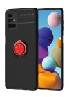 BFS  Samsung Galaxy M51 Kılıf Range Yüzüklü Silikon - Siyah-Kırmızı