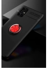 BFS  Samsung Galaxy M51 Kılıf Range Yüzüklü Silikon - Siyah-Kırmızı